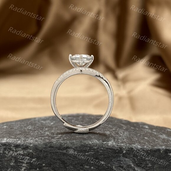 NEW Certified 1ct. t.w. Moissanite Crown Ring - Picture 5 of 8